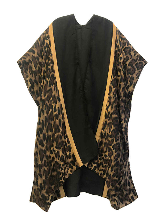Leopard Print Poncho