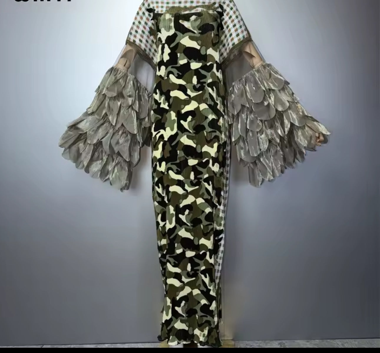Camouflage maxi dress