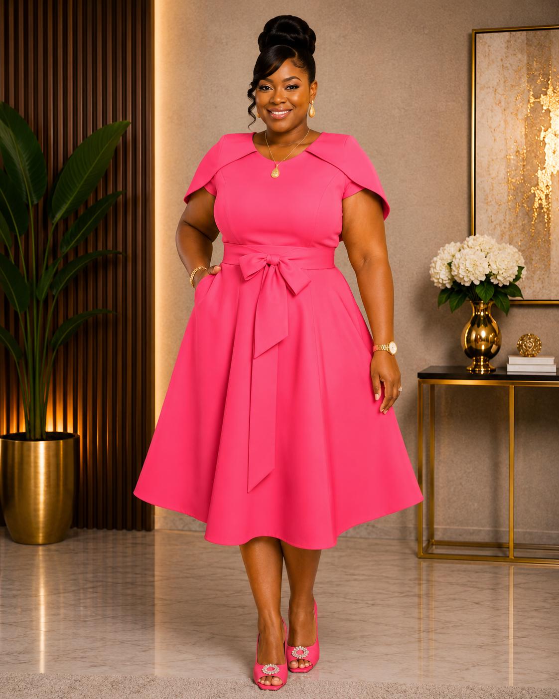 Scuba cape dress