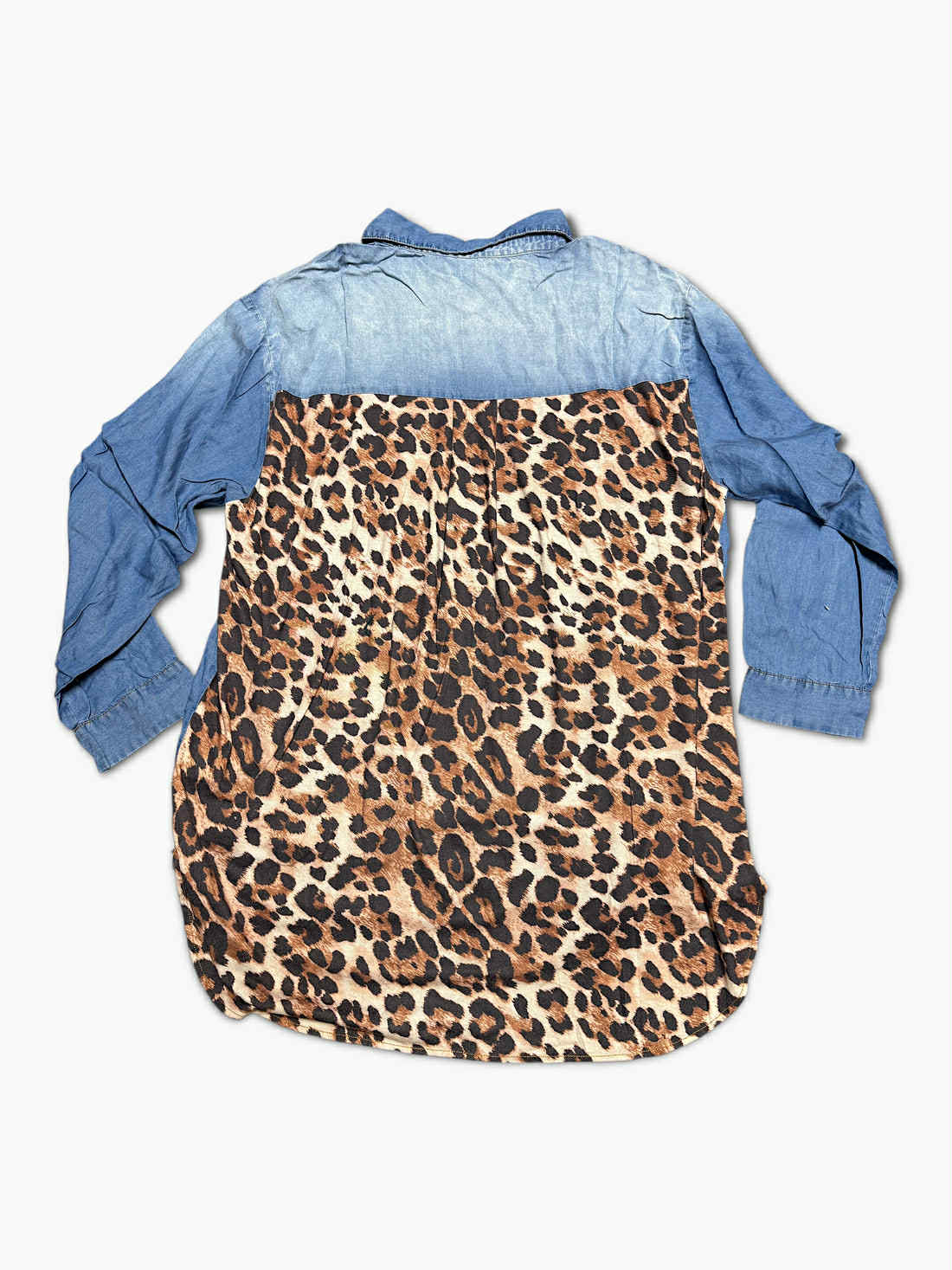 Leopard Print Denim Top
