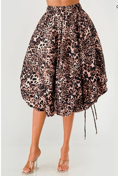 Leopard bubble skirt