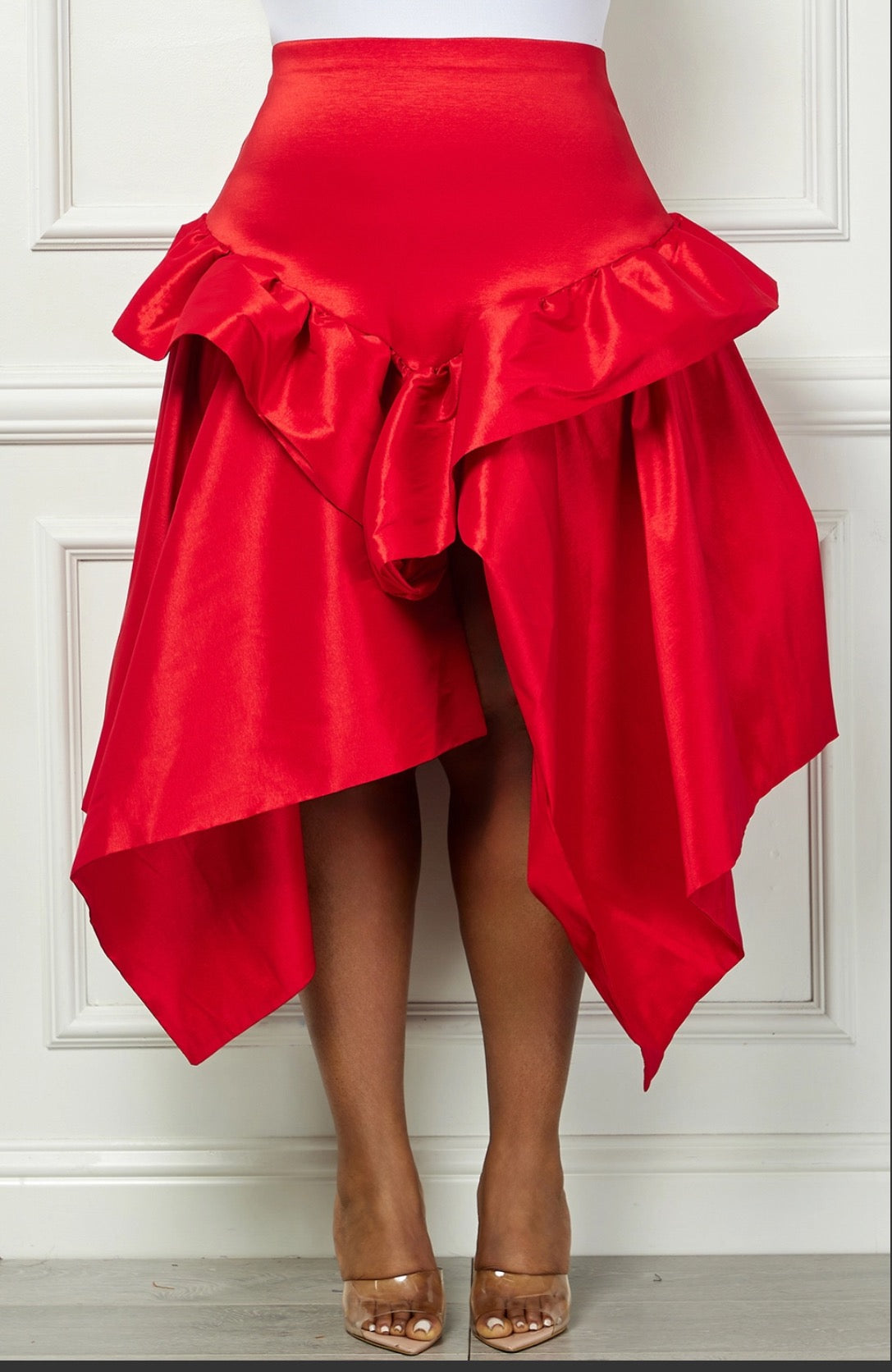 Red handkerchief skirt